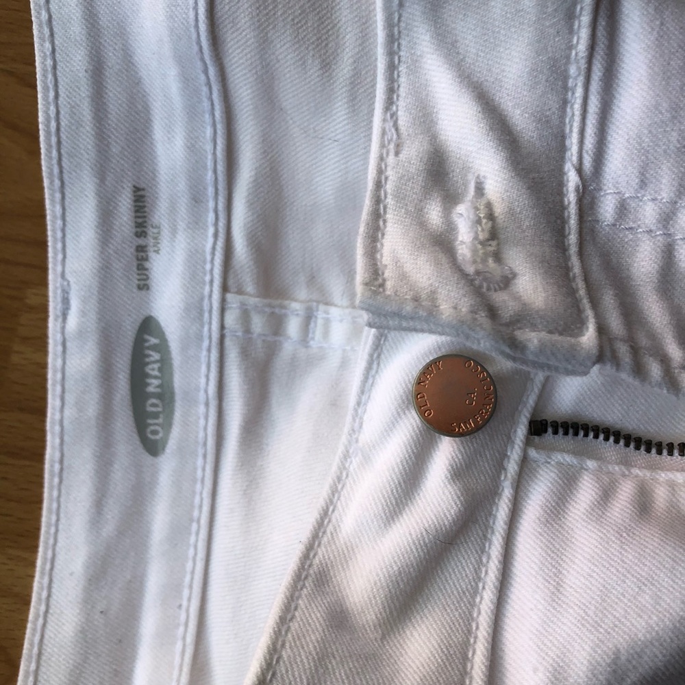 Old Navy Super Skinny Jeans Size 6 White Excellent Condition - Picture 7 of 10